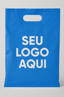 sacola plastica azul