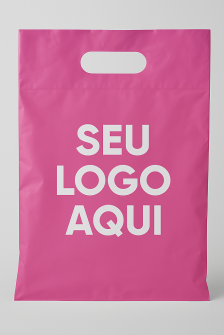 sacola plastica rosa